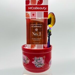 MCoBeauty Salted Caramel & Pistachio Gift Set with Red Mug